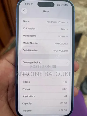Apple iPhone 16 128 GB Blue