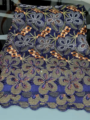 Exotic Luxury Embroidery Voile  Lace With Beautiful Edges