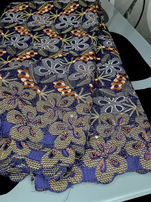 Exotic Luxury Embroidery Voile  Lace With Beautiful Edges