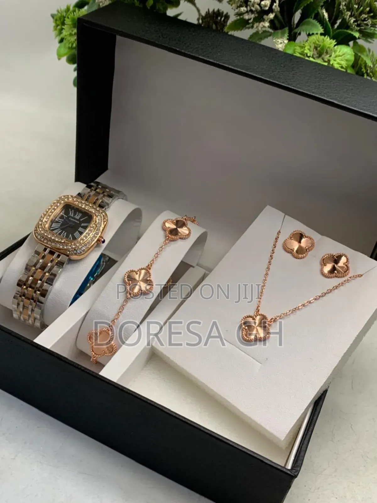 Ladies Rose Gold Watch & Jewellery Set | Perfect Gift Set for Her