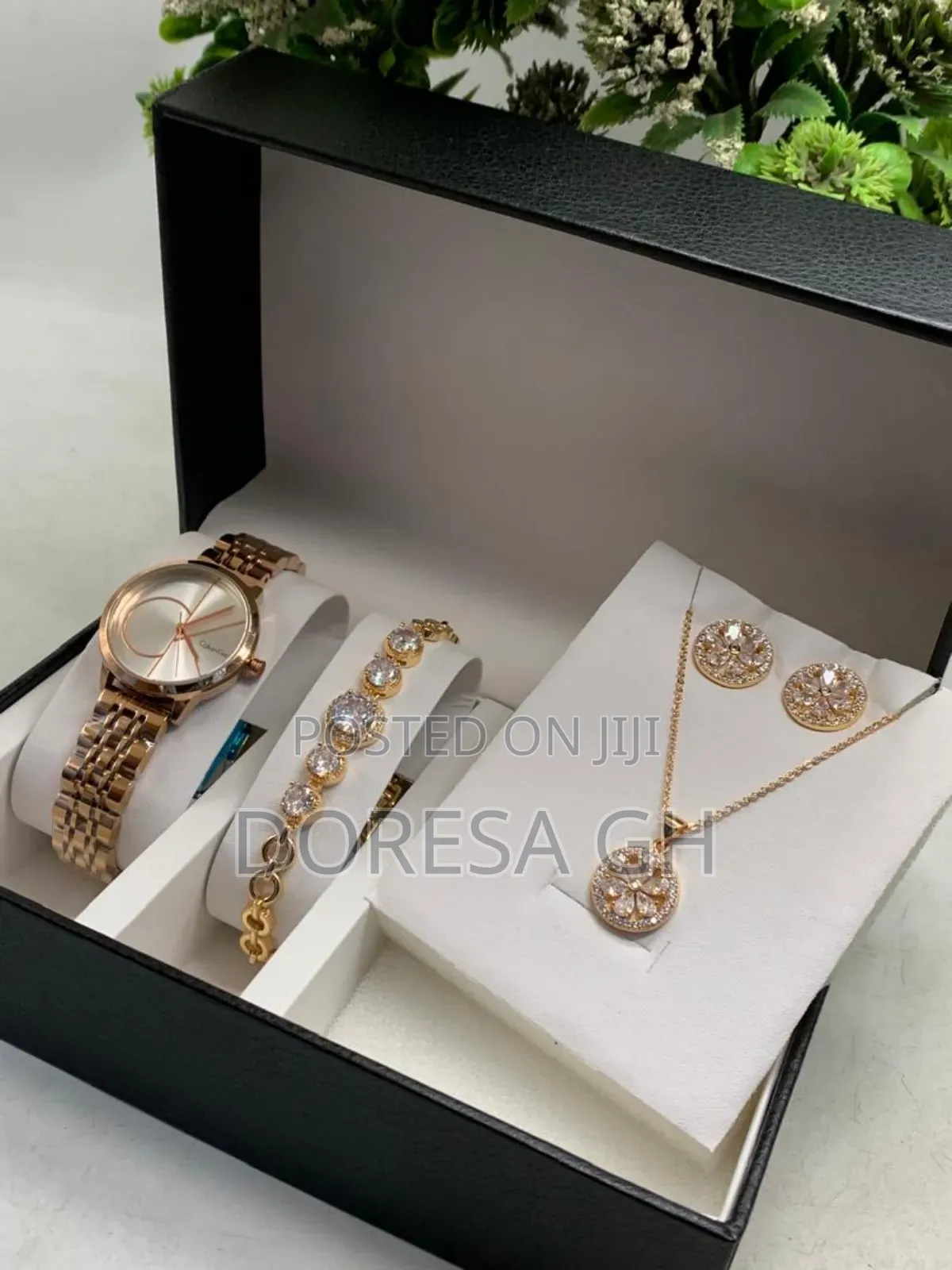 Ladies Rose Gold Watch & Jewellery Set | Perfect Gift Set for Her
