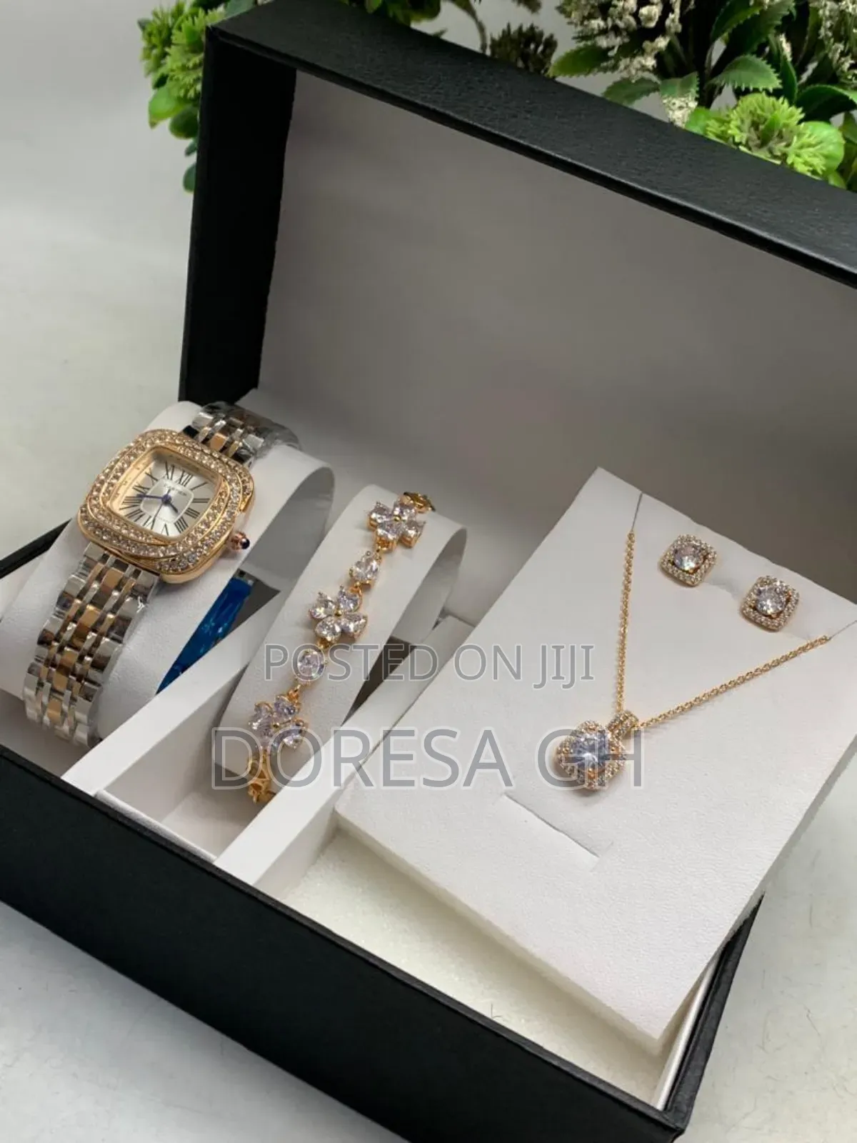 Ladies Rose Gold Watch & Jewellery Set | Perfect Gift Set for Her