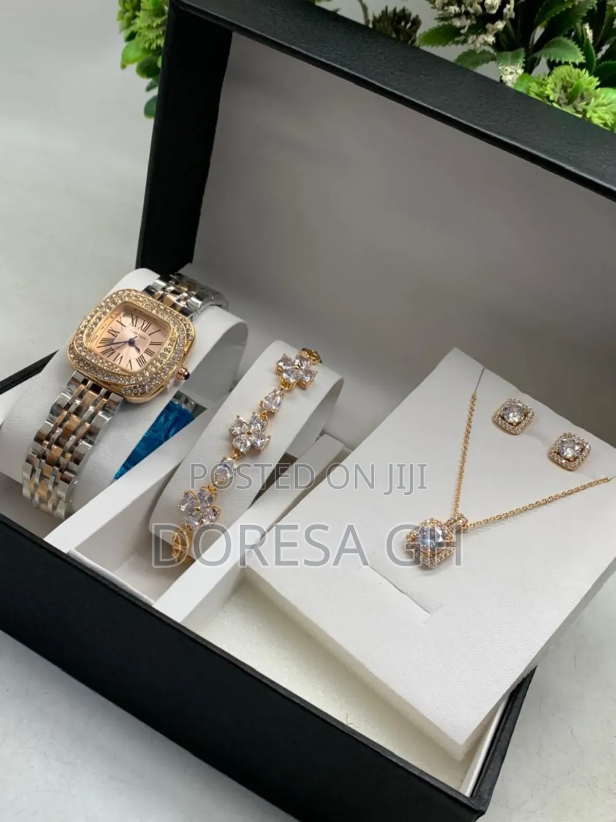 Ladies Rose Gold Watch & Jewellery Set | Perfect Gift Set for Her