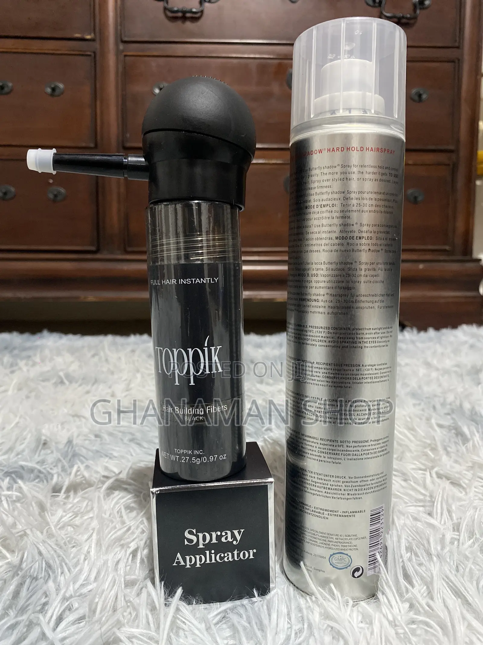 Toppik Hair Fiber + Water Resistant Hold Spray + Spray Applicator