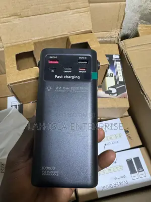 100000mAh Outdoor Power Station 22.5W Fast Charging LED Light