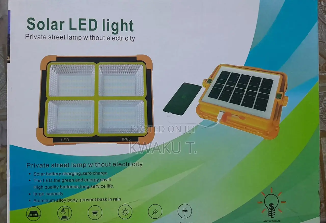 Rechargeable Emergency Solar-Powered LED Floodlight