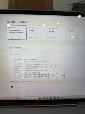 Laptop HP Spectre X360 16GB Intel Core 7 SSD 512GB