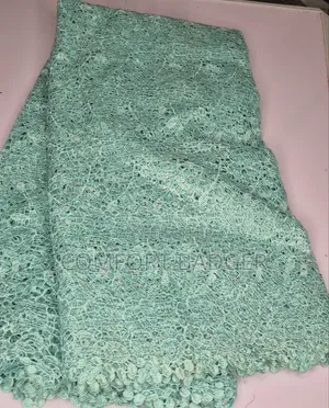 Mint Green Cord (Guipure) Lace With Stone Embellishments