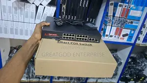 Ai High-Power Smart POE Switch" (16 PoE Ports + 2 Gigabit Uplink Ports