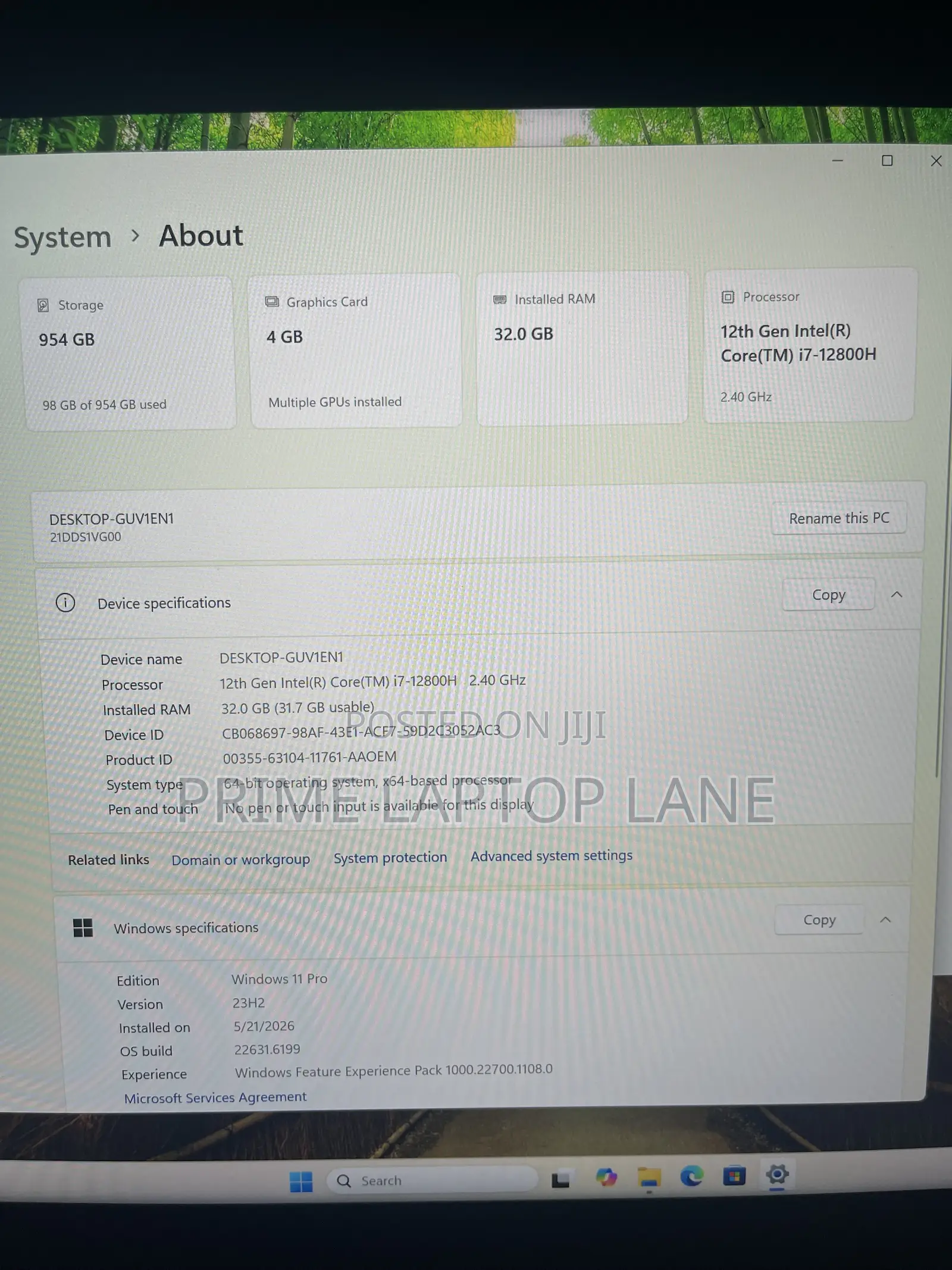 Laptop Lenovo 32GB Intel Core i7 SSD 1T