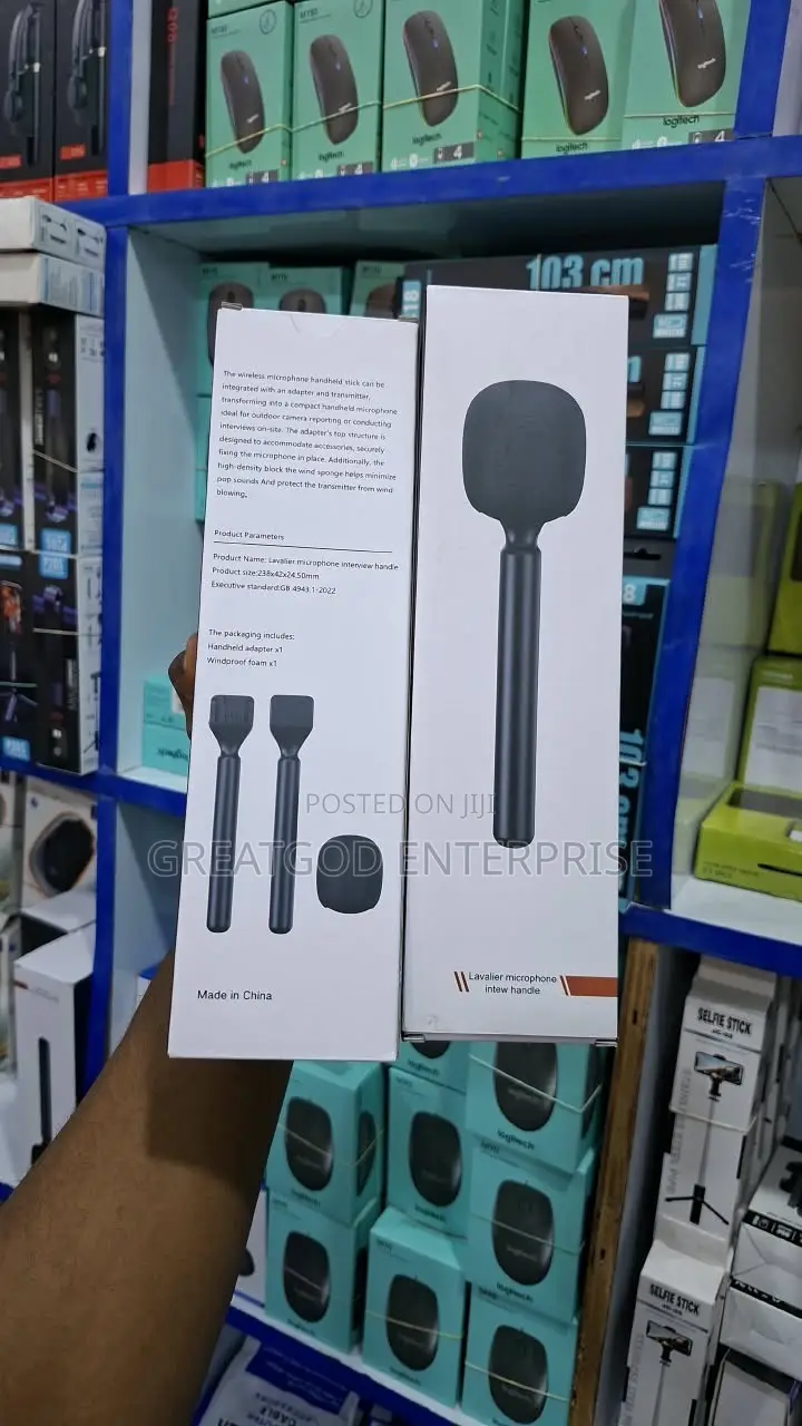 Lavalier Microphone Interview Handle / Wireless Mic Stick