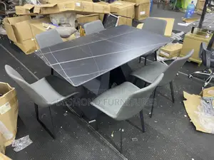 Dining Table  +6 Chairs  ( Marble )