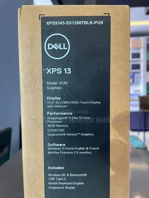 New Laptop Dell XPS 13 9345 16GB Qualcomm Snapdragon X Elite SSD 512GB