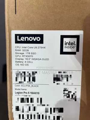 New Laptop Lenovo Legion Pro 7 32GB Intel Core Ultra 9 SSD 1T