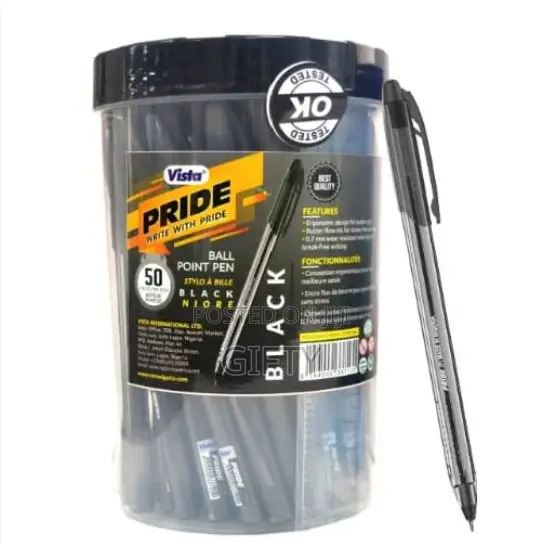 Black Pen – Vista Dollar (50pcs/Pack)