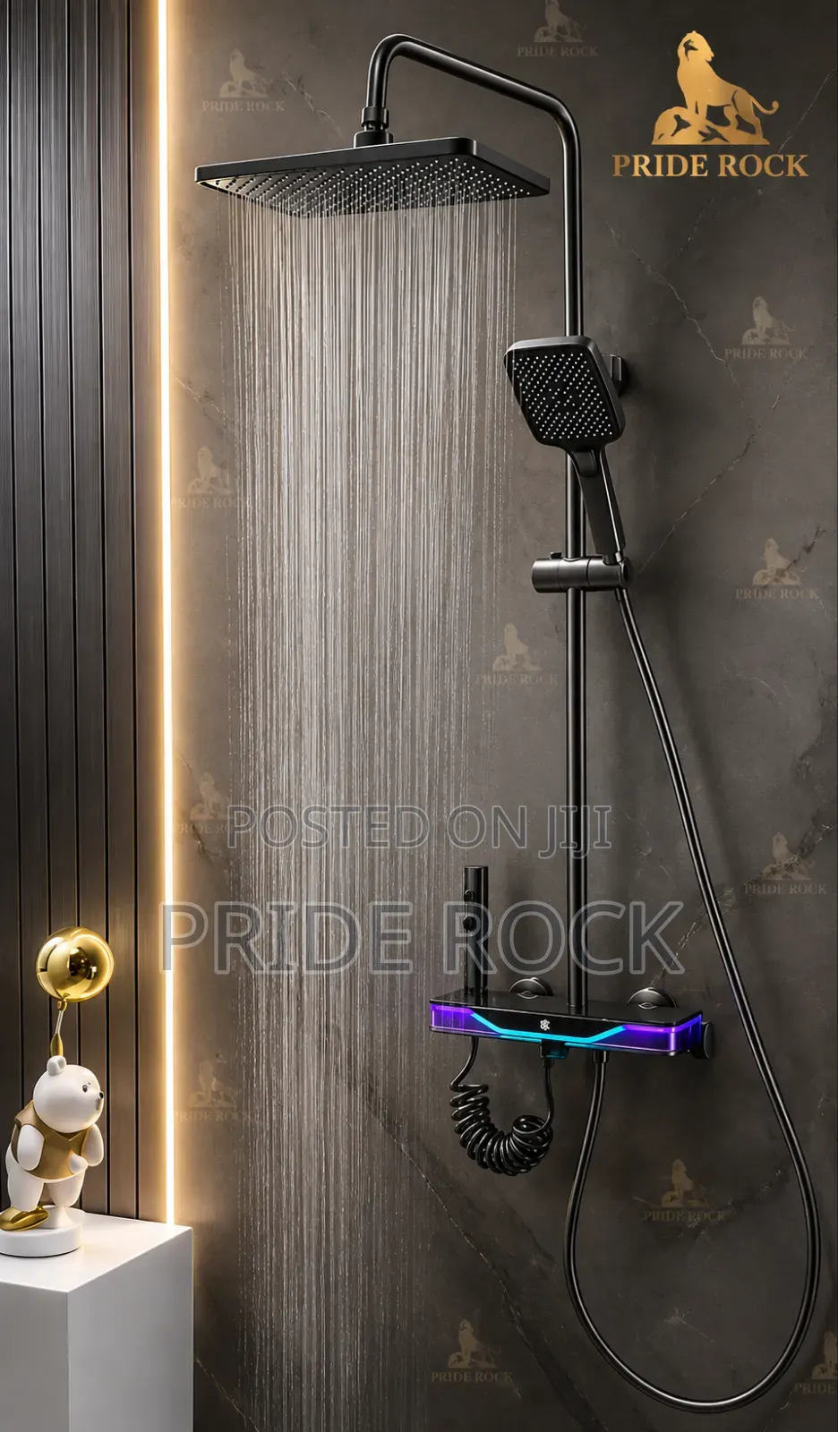 Quality Four in One Led Shower Pole, Rain Shower, Piano Shower