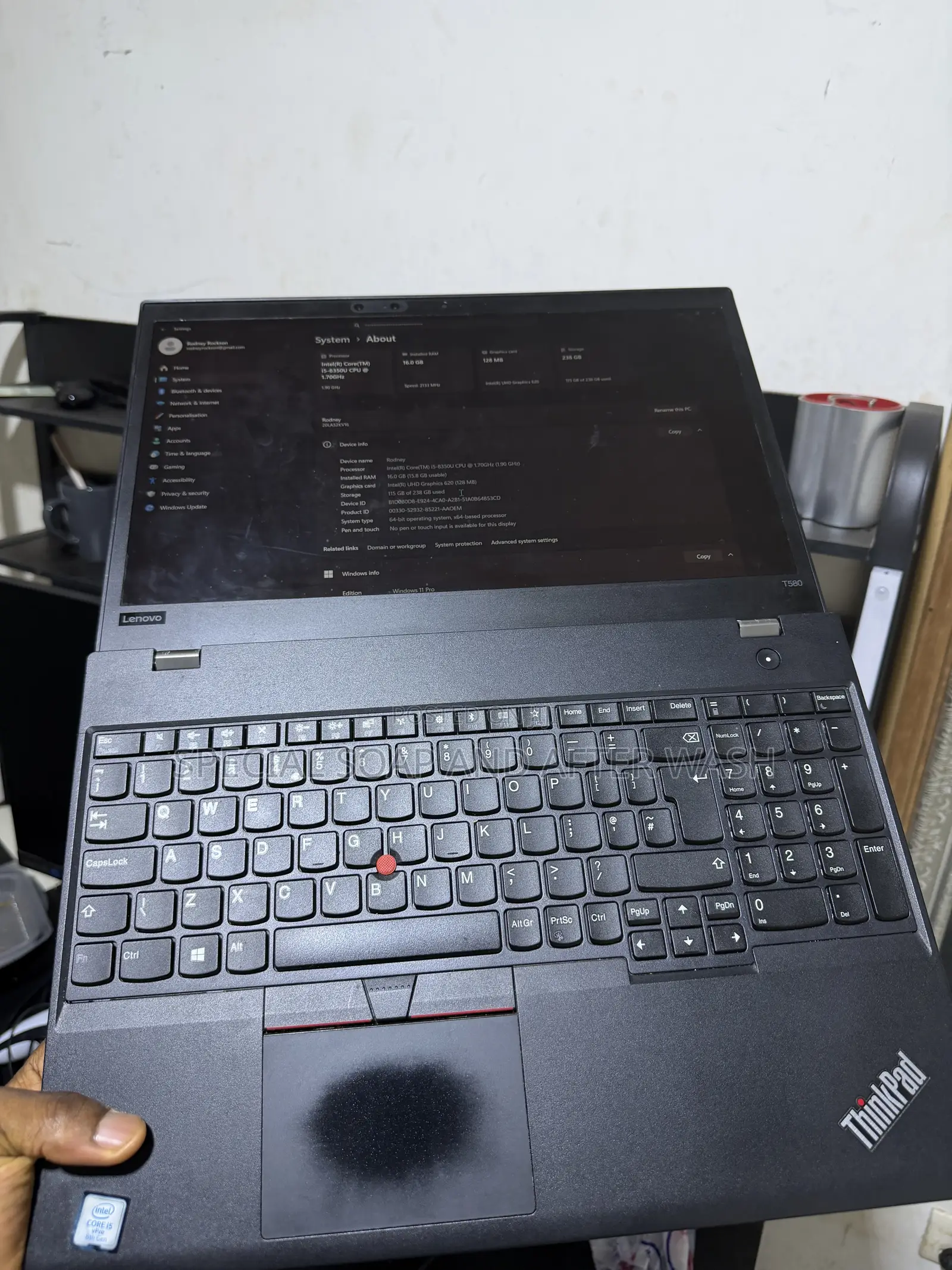 Laptop Lenovo ThinkPad T580 16GB Intel Core i5 SSD 256GB