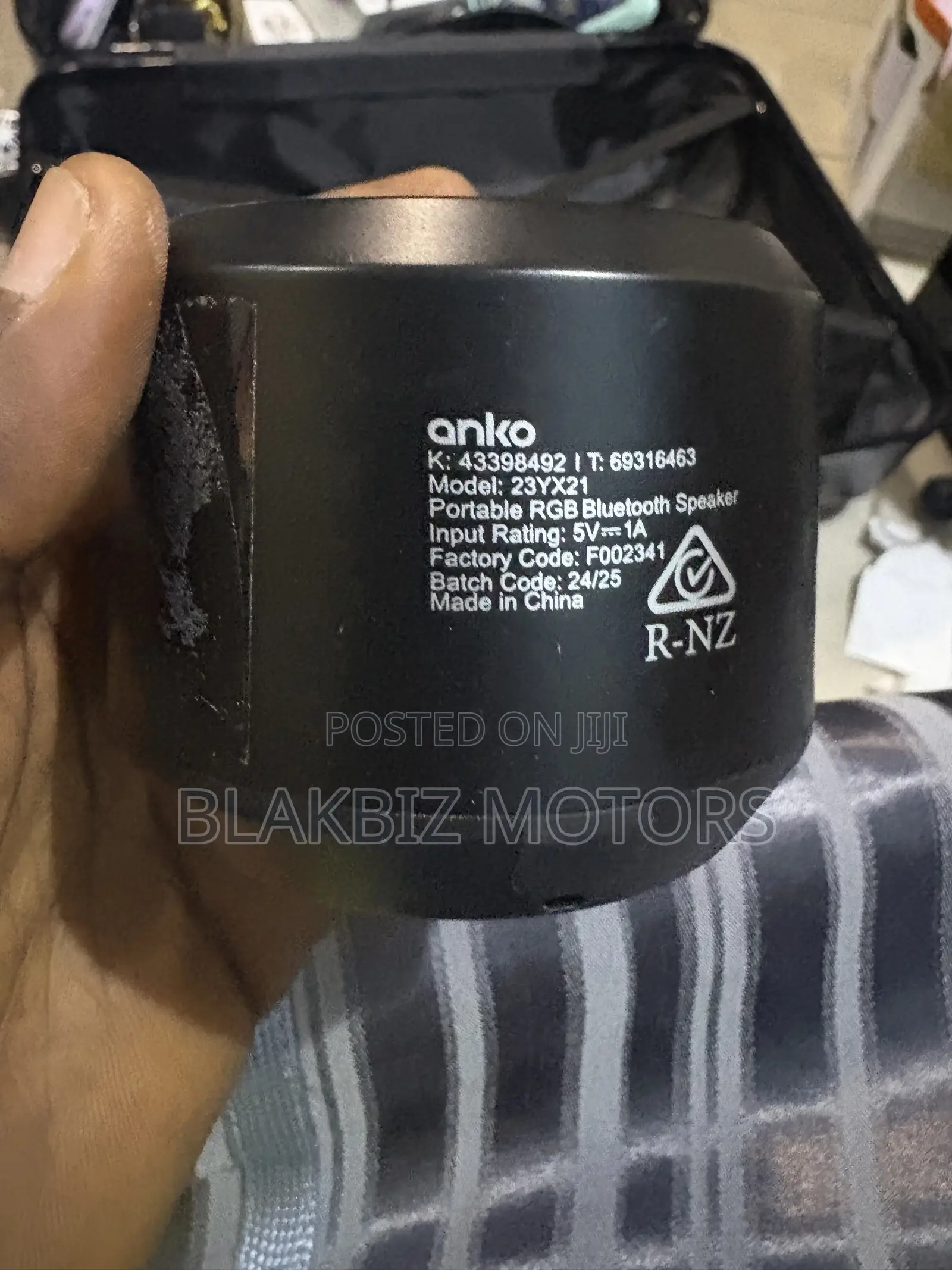 Anko Portable RGB Bluetooth Speaker (Model 23YX21)