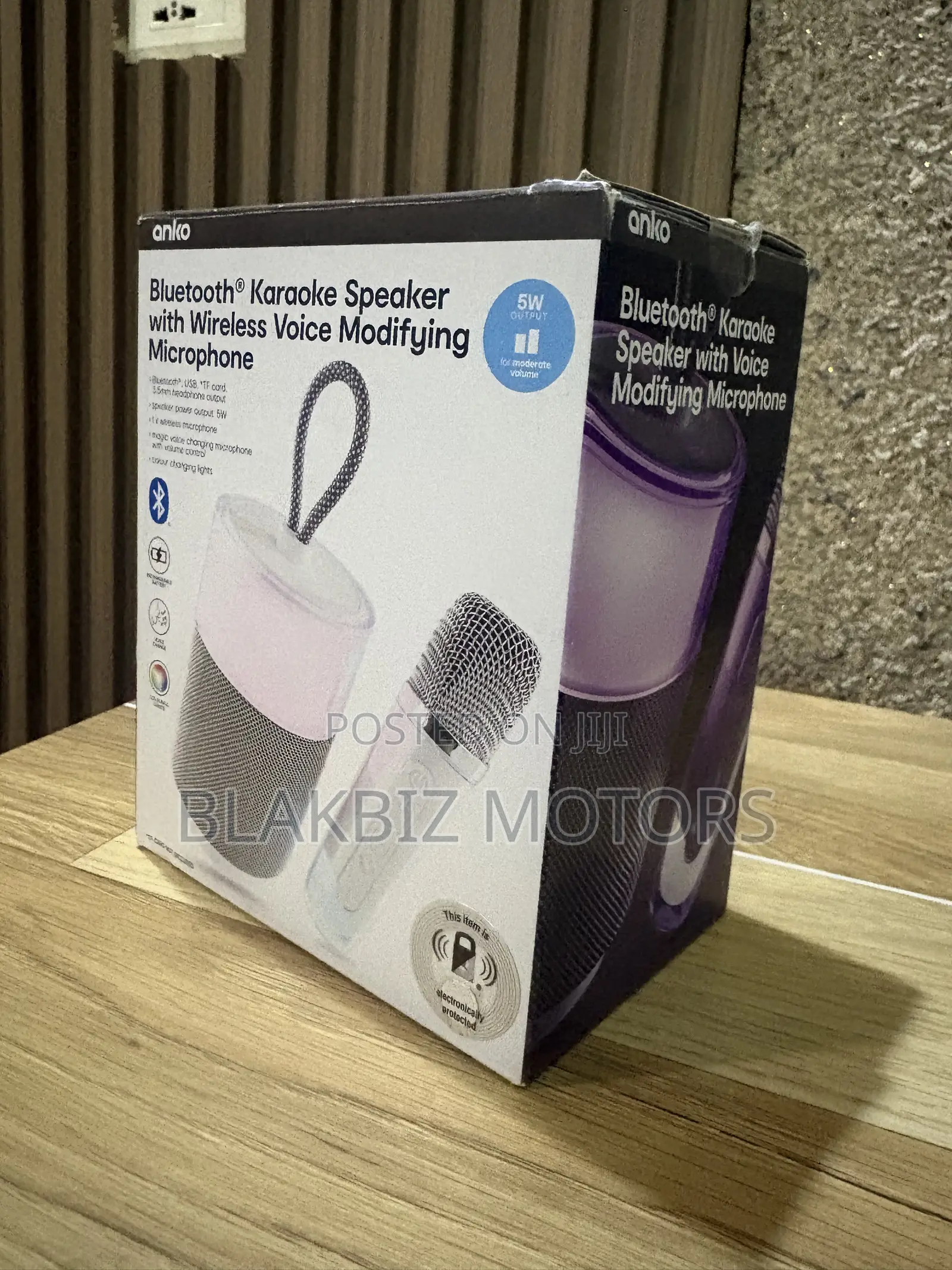 Original Anko Bluetooth Karaoke Speaker With Wireless Voice Mic