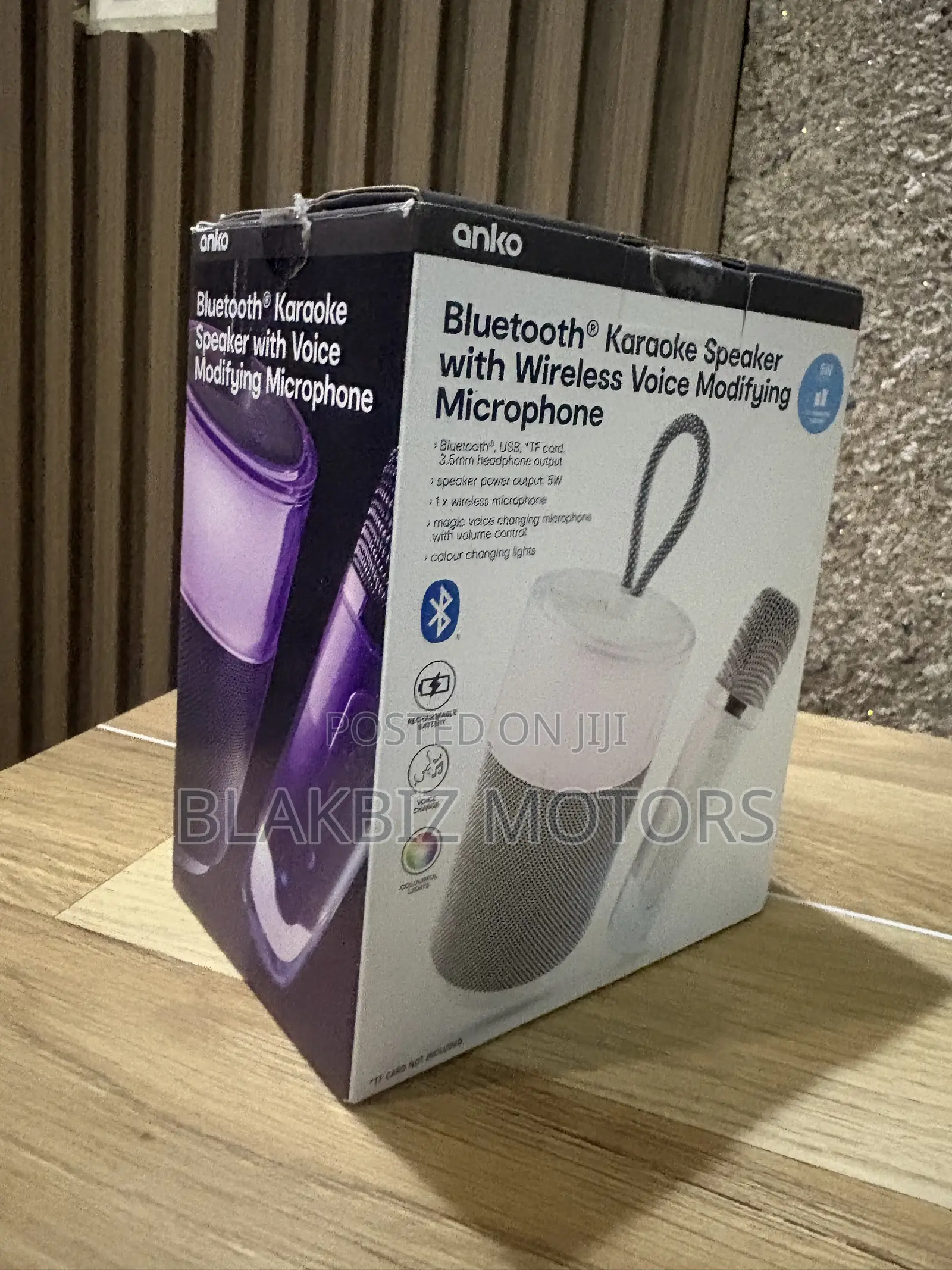 Original Anko Bluetooth Karaoke Speaker With Wireless Voice Mic