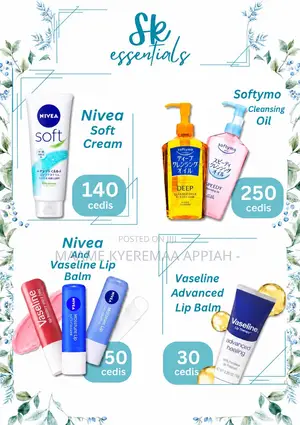 Sunscreens, Moisturizers and Lip Balms