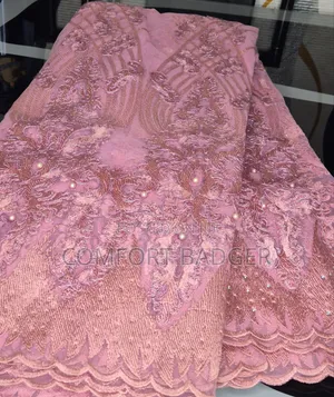 Elegant Onion Pink French Net Lace