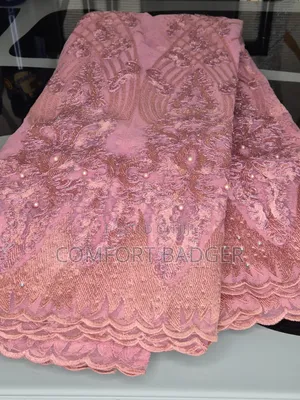Elegant Onion Pink French Net Lace