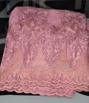 Elegant Onion Pink French Net Lace