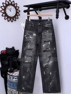 Baggy and Flare Jeans  With Side Chain
