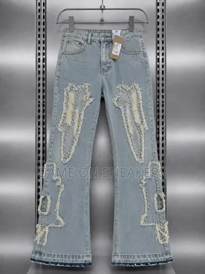 Baggy and Flare Jeans  With Side Chain