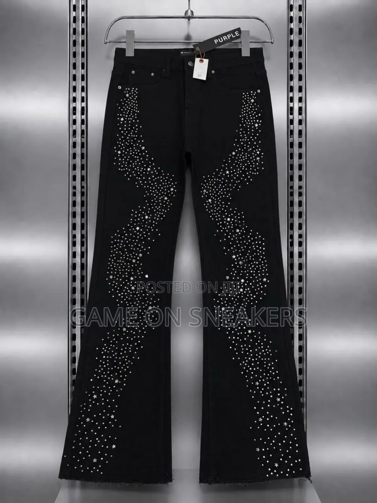 Baggy and Flare Jeans  With Side Chain