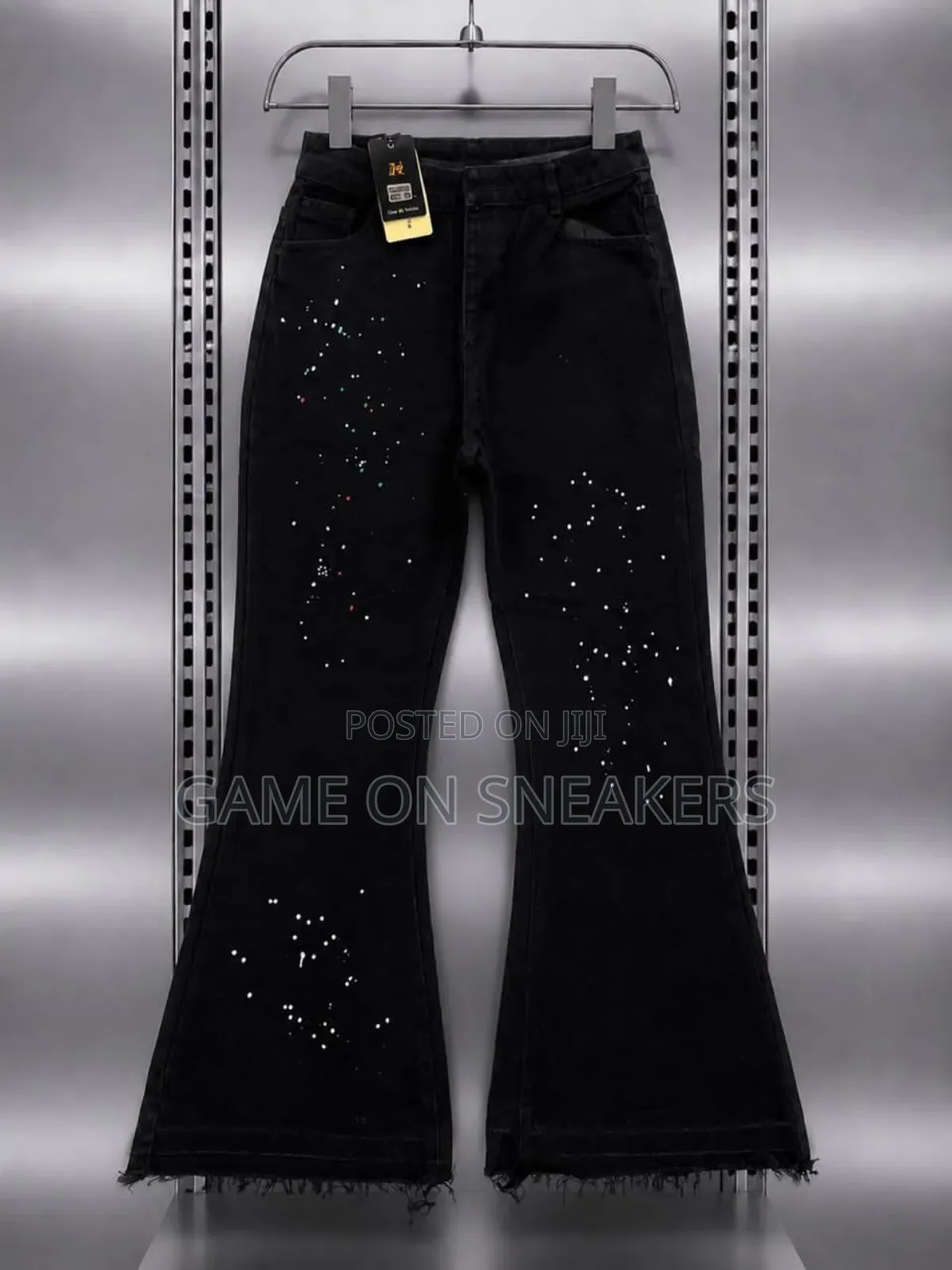 Baggy and Flare Jeans  With Side Chain