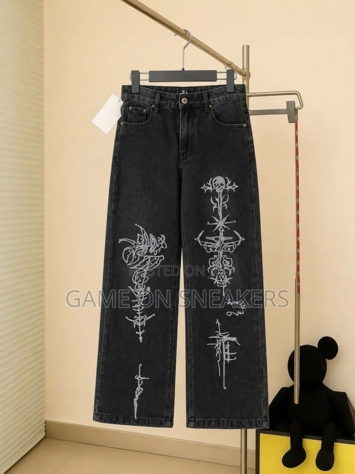 Baggy and Flare Jeans  With Side Chain