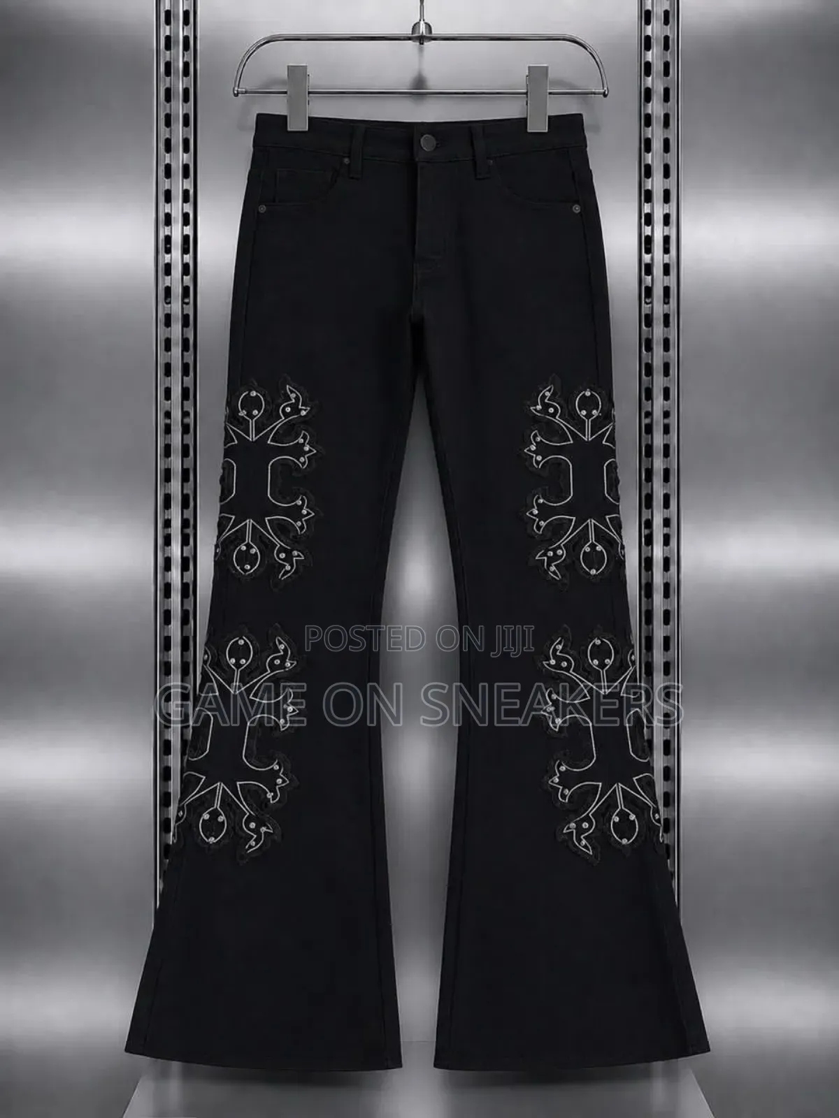 Baggy and Flare Jeans  With Side Chain