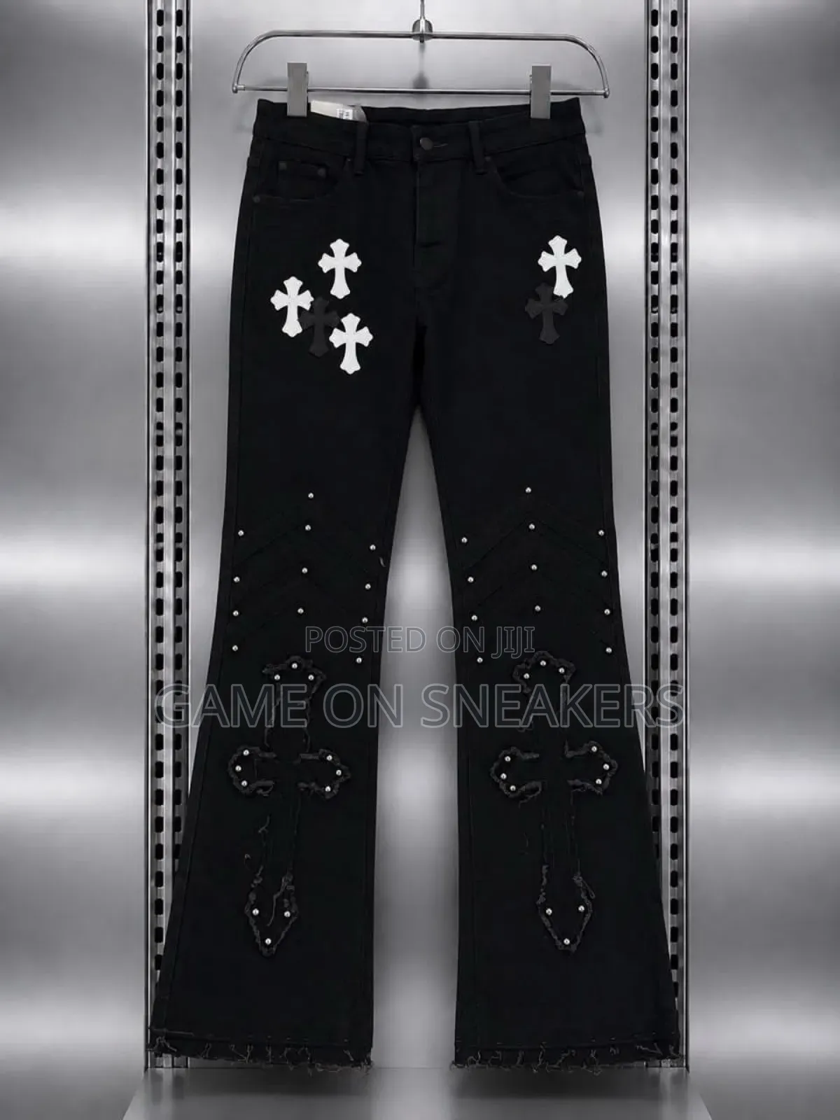 Baggy and Flare Jeans  With Side Chain