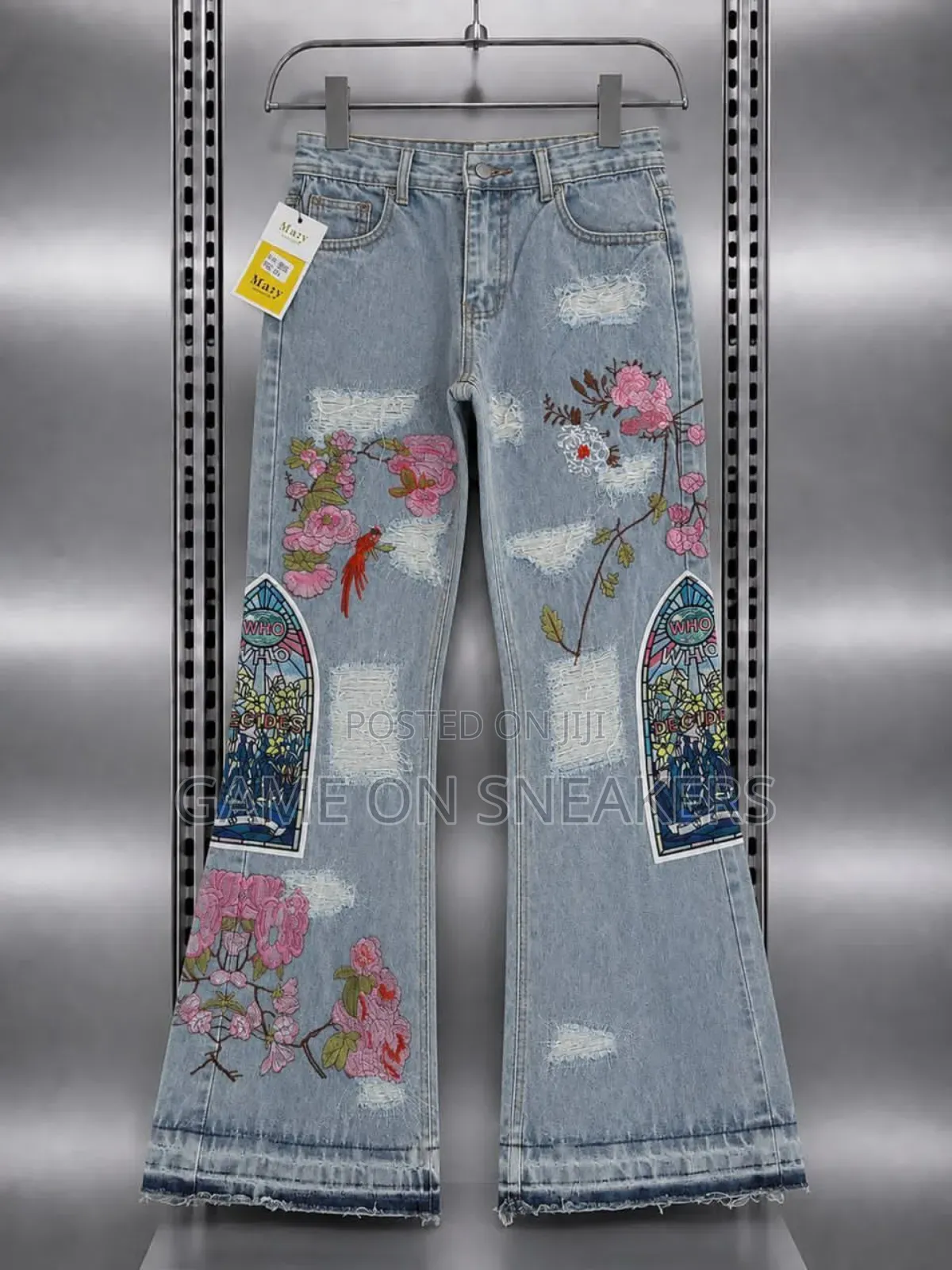 Baggy and Flare Jeans  With Side Chain
