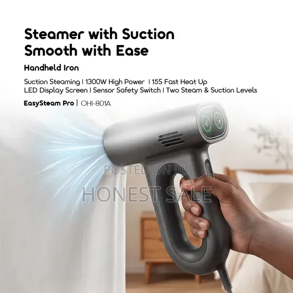 Oraimo EasySteam Pro Self-Attaching Portable Handheld Garment Steamer