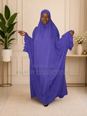 Luxury Prayer  Abaya / Hijab With Ruffly Sleeves Free Size