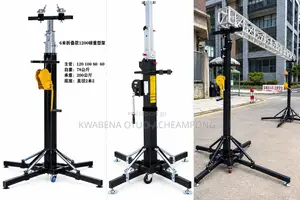 Single Unit Heavy Duty Crank Stand for Light and Speakers