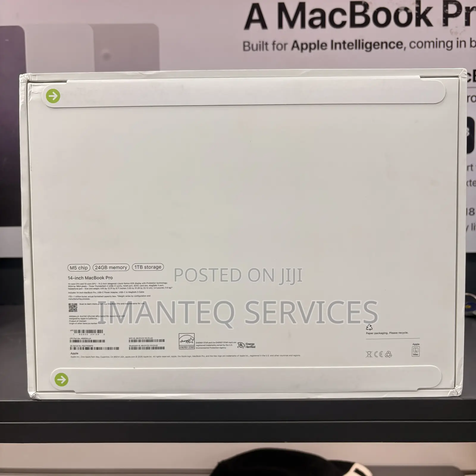 New Laptop Apple MacBook Pro 2025 M5 24GB Apple M5 SSD 1T