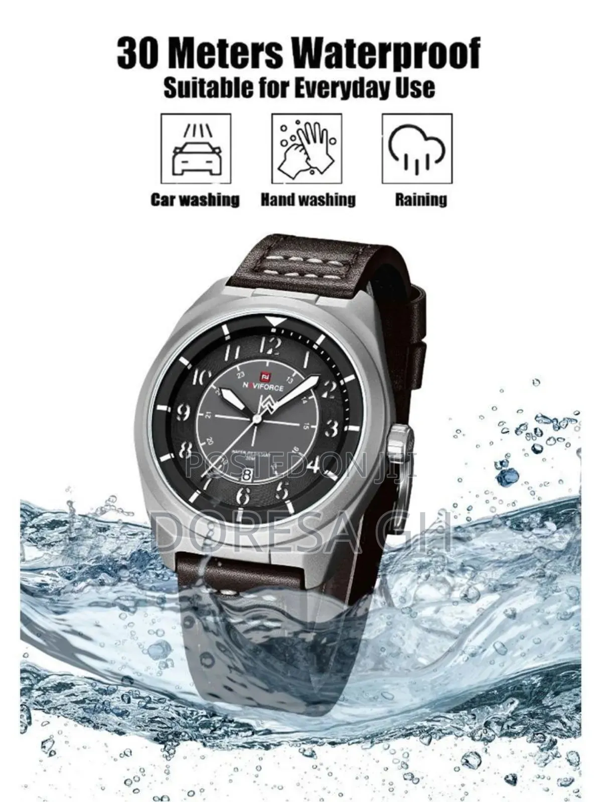 NAVIFORCE Men’s Watch | 30M Waterproof Quartz Wristwatch