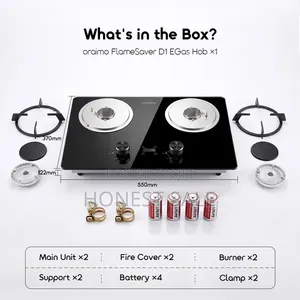 Oraimo FlameSaver D1 2-Burner Gas Stove With Timer
