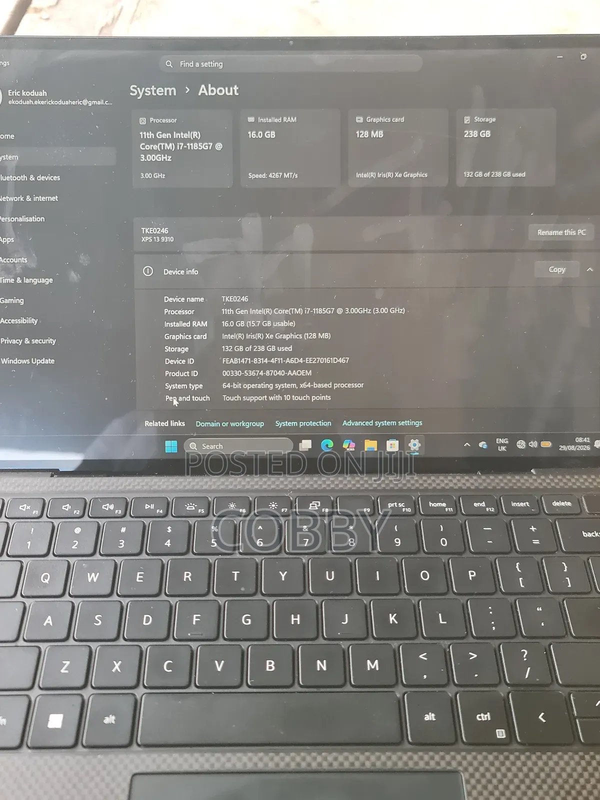 Laptop Dell XPS 13 16GB Intel Core i7 SSD 256GB