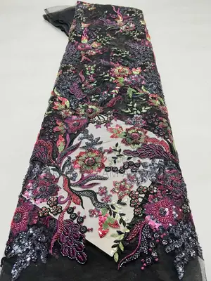 Luxurious Embroidery Beaded Lace