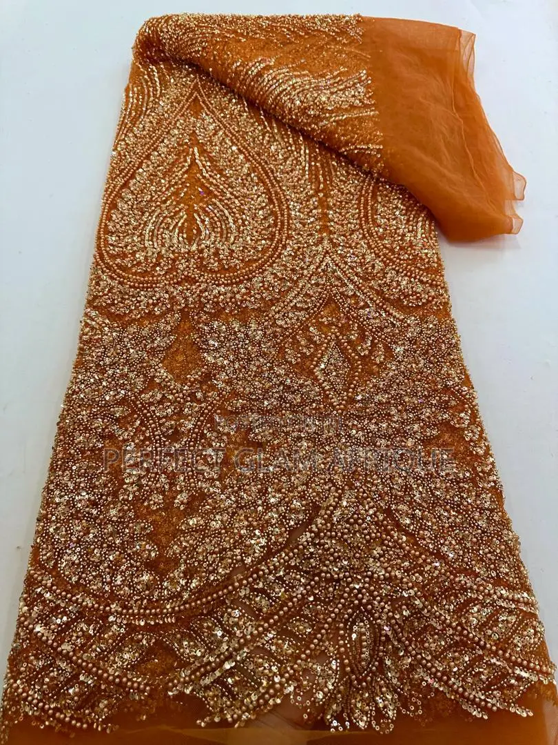 Luxurious Handbeaded and Sequins Lace