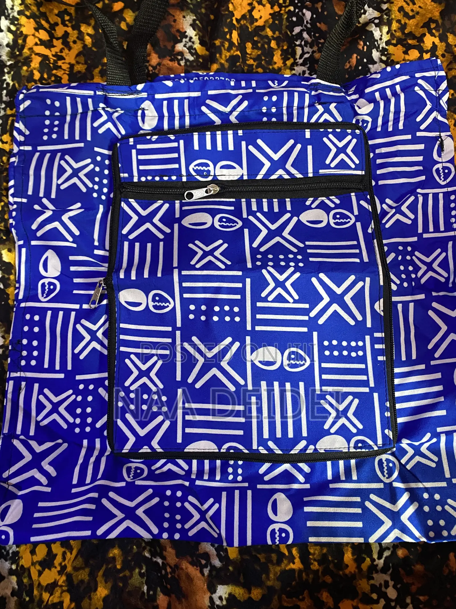 African Print 2 in 1 Tote Bag
