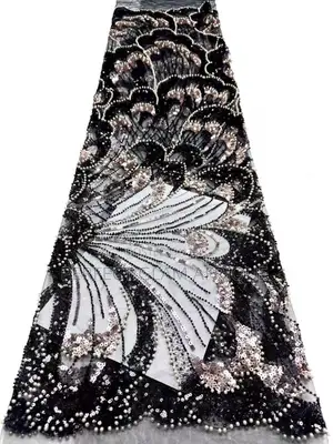 Sequence Lace With Beads and Pearls