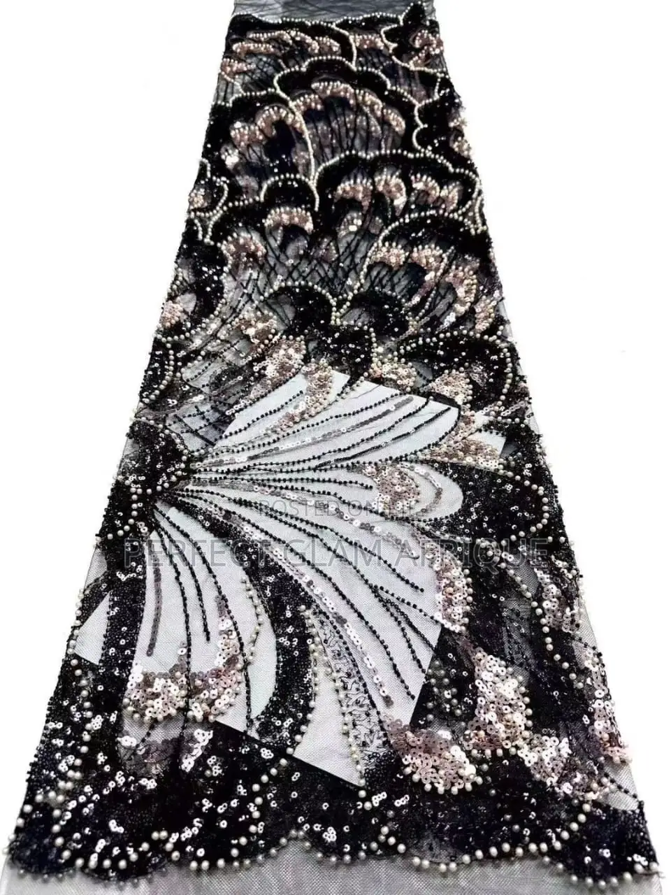 Sequence Lace With Beads and Pearls