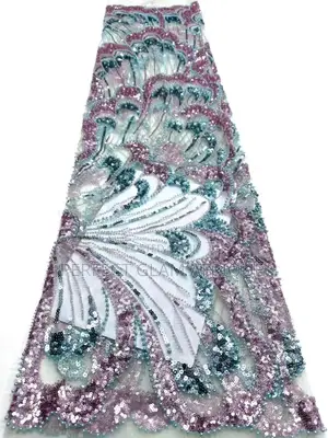 Sequence Lace With Beads and Pearls