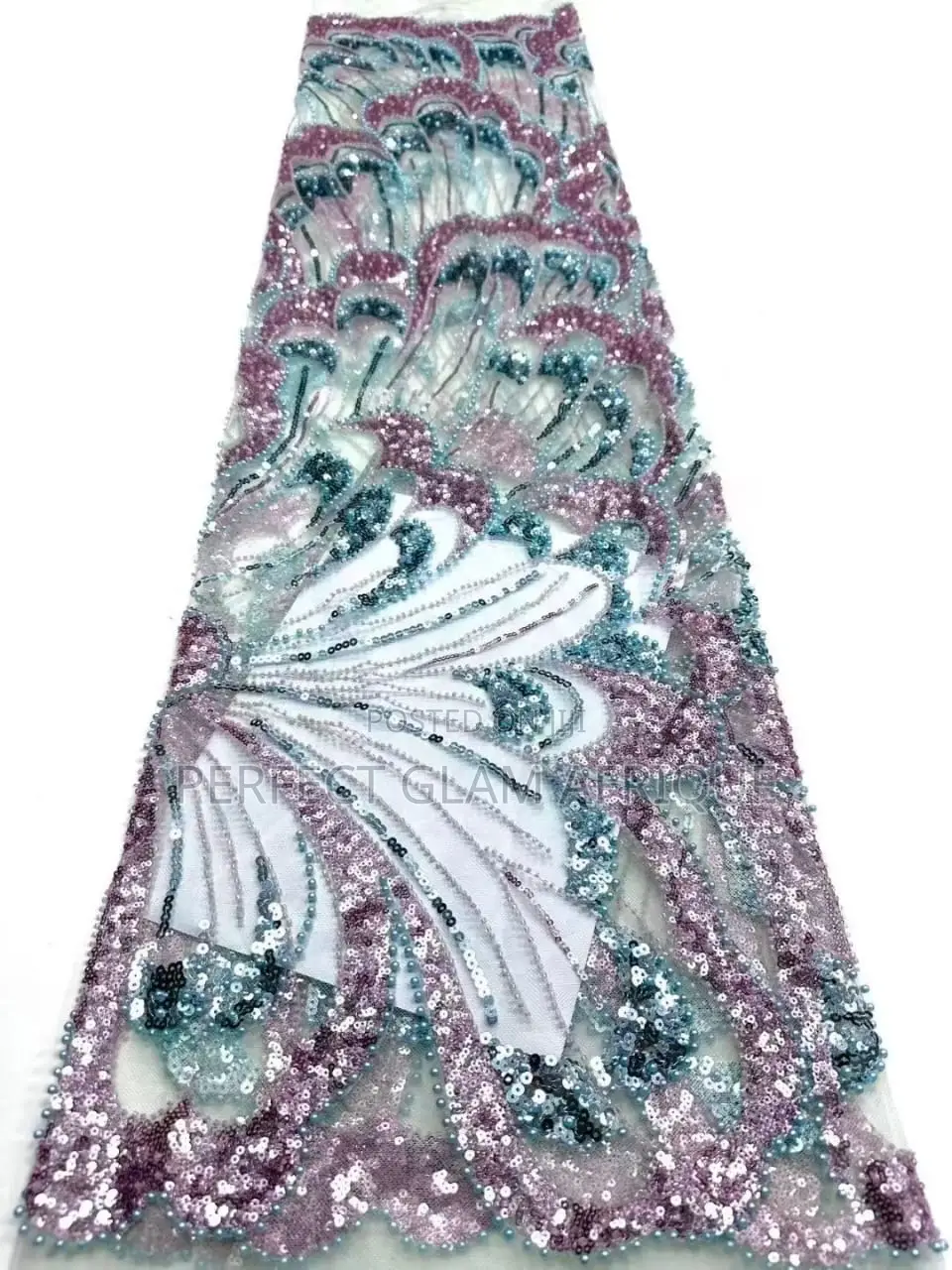 Sequence Lace With Beads and Pearls